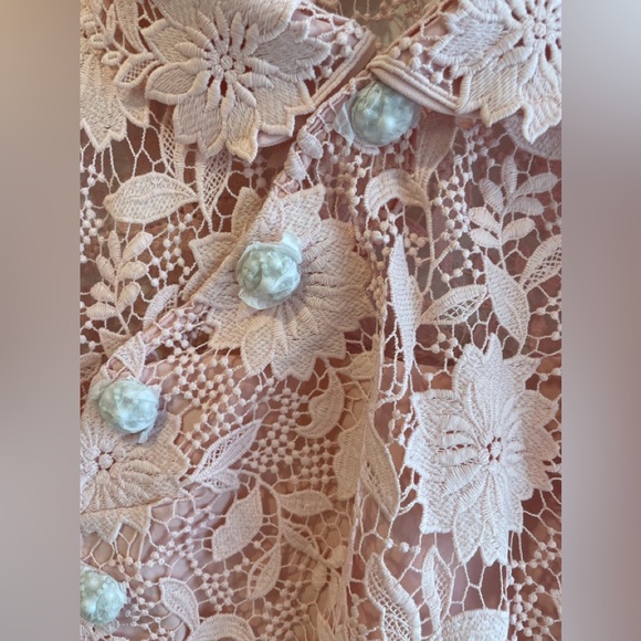 Pink Guipure Lace Full Set - Picture 3 of 3